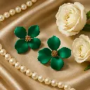 Green Orchid Earing