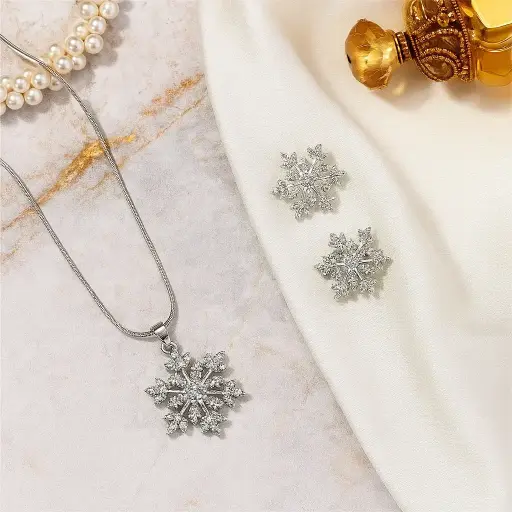 Silver Crystal Flake Set